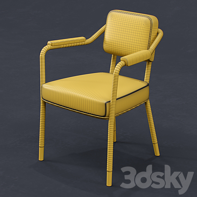 Easton dining chair by And Objects 3DS Max Model - thumbnail 3