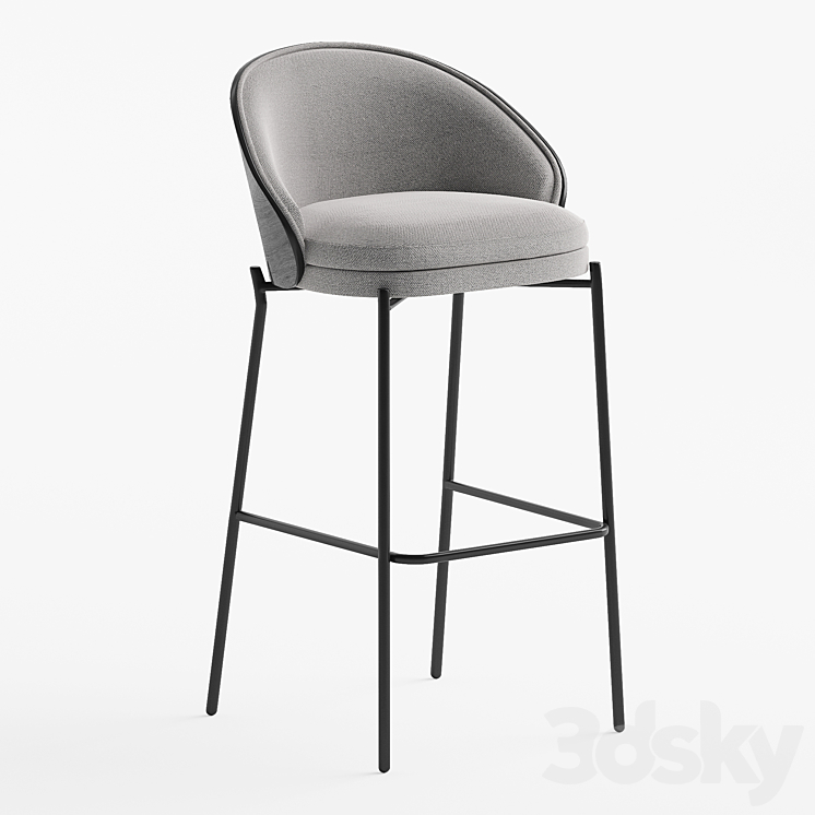 Easy stool Kave Home 3DS Max Model - thumbnail 1