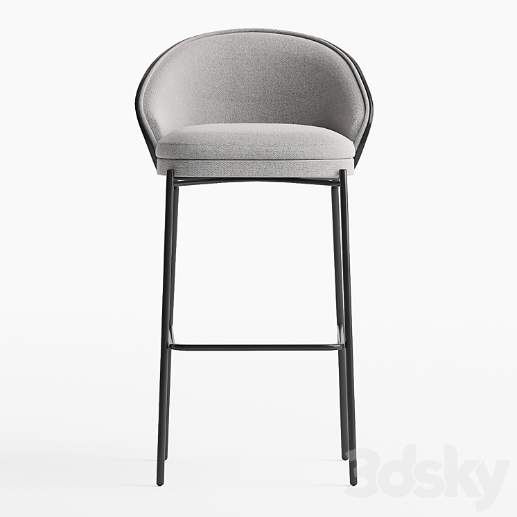 Easy stool Kave Home 3DS Max Model - thumbnail 2