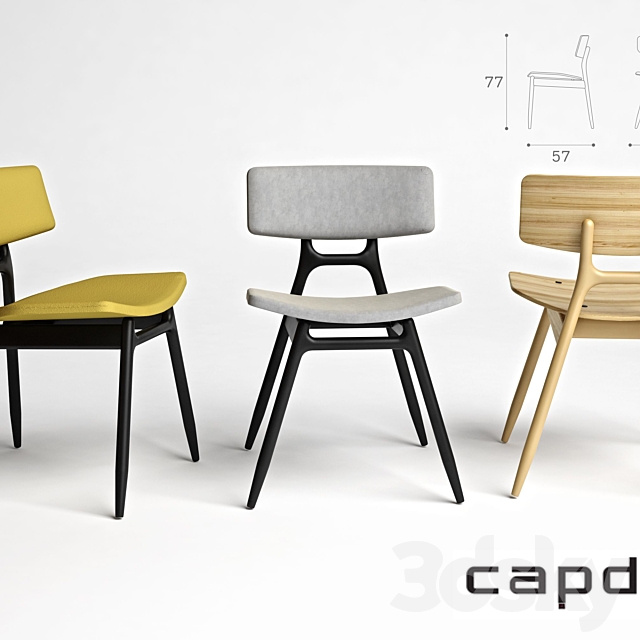 Eco chair Capdell 3DS Max Model - thumbnail 2