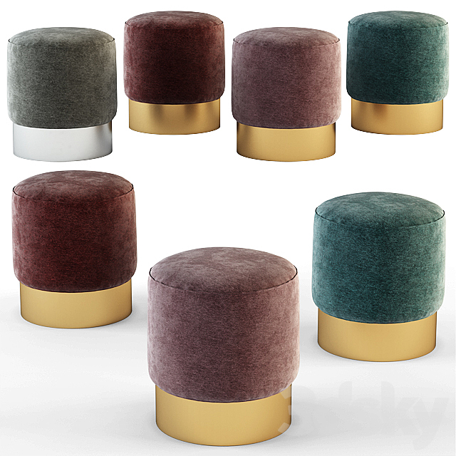 EICHHOLTZ _ Stool Pall Mall 3DS Max Model - thumbnail 2