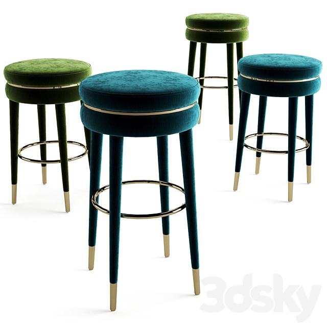 Eichholtz Bar And Counter Stool Parisian 3DSMax File - thumbnail 2