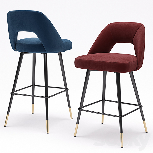 Eichholtz Bar Stool Avorio 3DSMax File - thumbnail 1