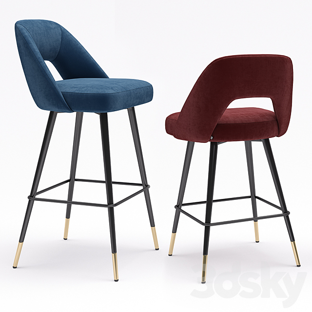 Eichholtz Bar Stool Avorio 3DSMax File - thumbnail 2