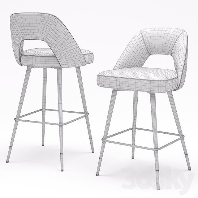 Eichholtz Bar Stool Avorio 3DSMax File - thumbnail 3