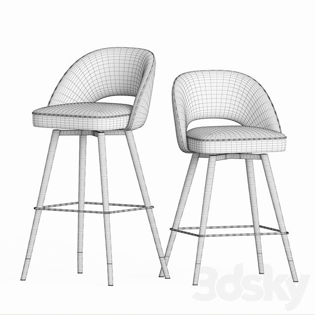 Eichholtz Bar Stool & Counter Stool 3DSMax File - thumbnail 4