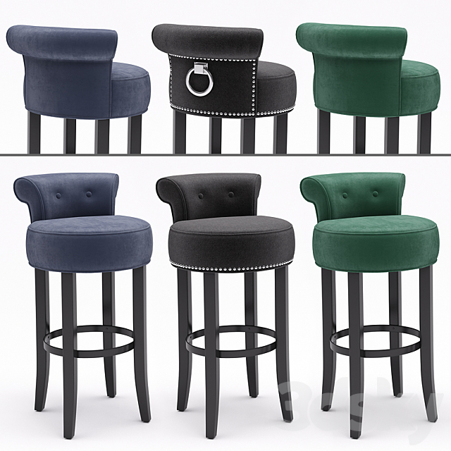 Eichholtz Bar Stool Sophia Loren 3ds Max - thumbnail 1