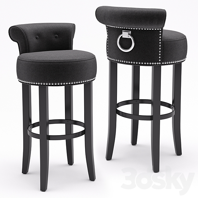 Eichholtz Bar Stool Sophia Loren 3ds Max - thumbnail 2