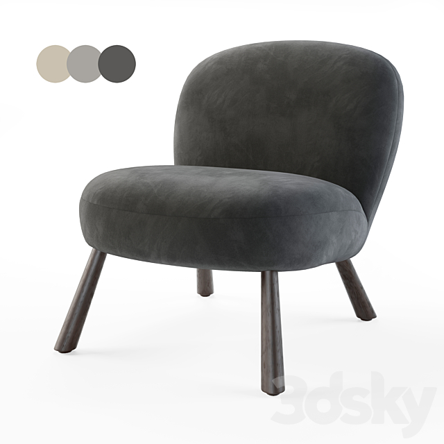 EICHHOLTZ. Chair blush 3DS Max Model - thumbnail 2