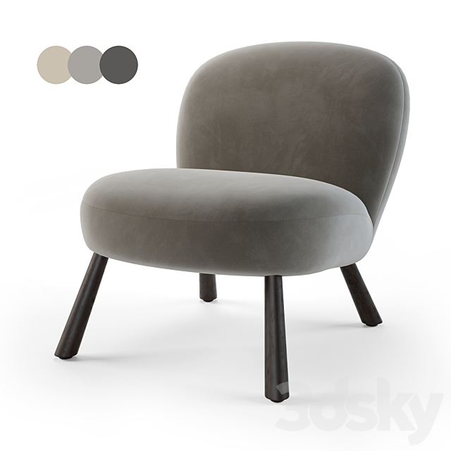 EICHHOLTZ. Chair blush 3DS Max Model - thumbnail 3