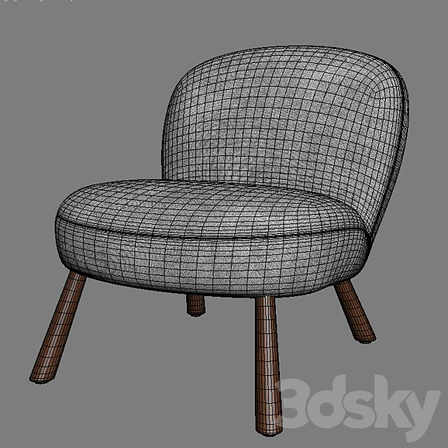 EICHHOLTZ. Chair blush 3DS Max Model - thumbnail 4