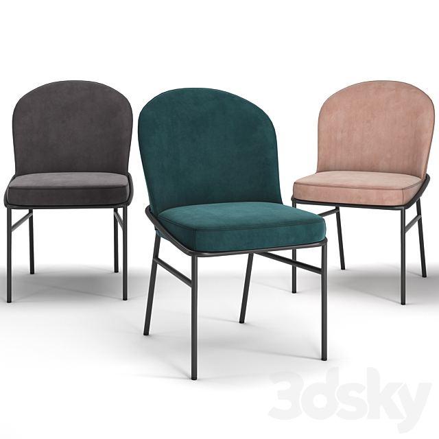 Eichholtz chair set 3DSMax File - thumbnail 3