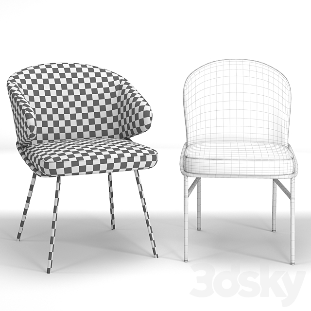 Eichholtz chair set 3DSMax File - thumbnail 5