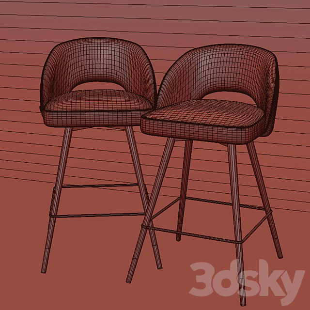 Eichholtz Cliff semi-bar chair 3DSMax File - thumbnail 7