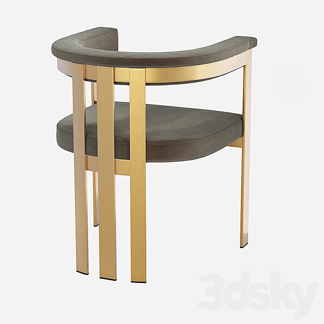 Eichholtz Clubhouse Dining Chair 3DS Max Model - thumbnail 2