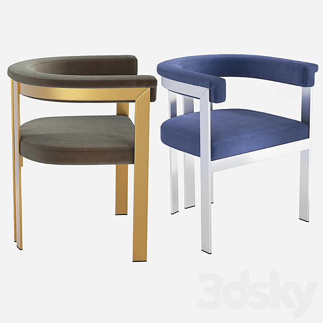 Eichholtz Clubhouse Dining Chair 3DS Max Model - thumbnail 3