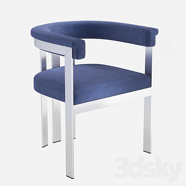 Eichholtz Clubhouse Dining Chair 3DS Max Model - thumbnail 5