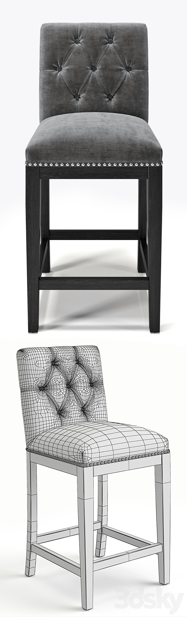 EICHHOLTZ Counter Stool Domino 3DSMax File - thumbnail 3