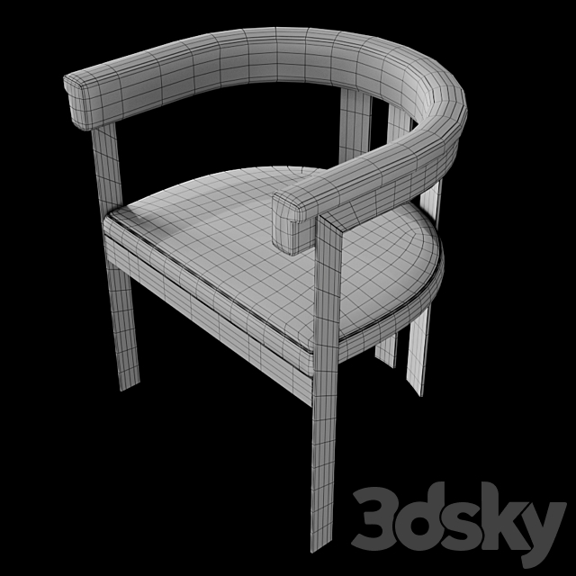 eichholtz dining chair 3DS Max Model - thumbnail 3