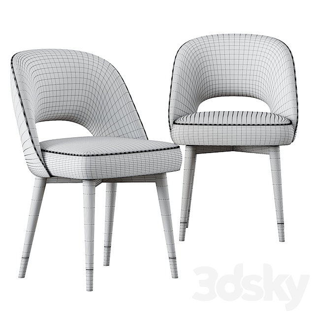 Eichholtz Dining Chair Cliff 3DS Max Model - thumbnail 4