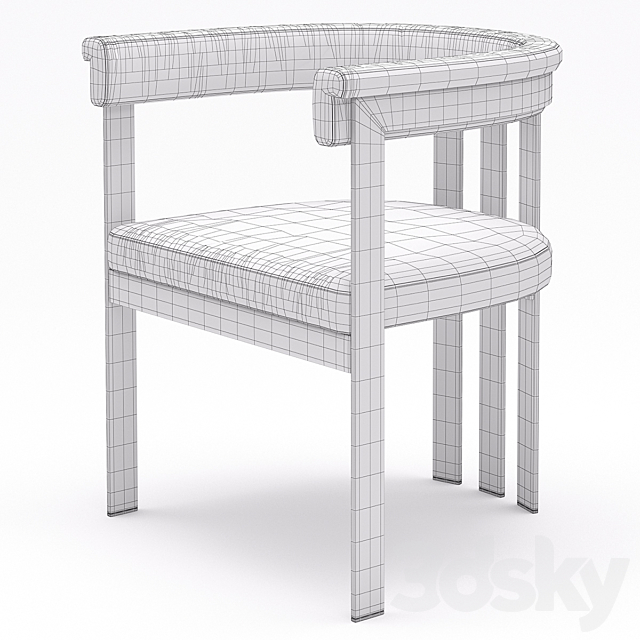 Eichholtz Dining Chair Clubhouse 3DS Max Model - thumbnail 3