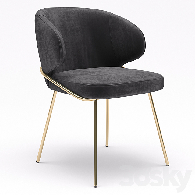 Eichholtz Dining Chair Kinley 3DS Max Model - thumbnail 2