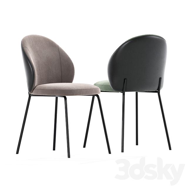 Eichholtz EN Dining Chair Collection 3DS Max Model - thumbnail 2