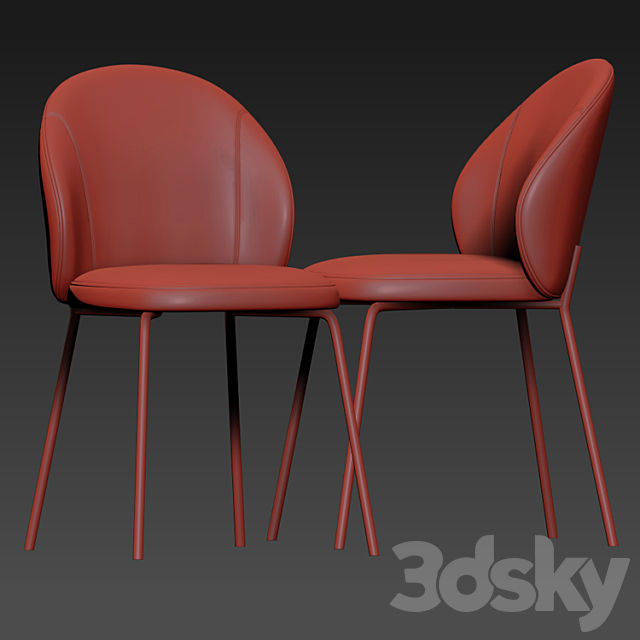 Eichholtz EN Dining Chair Collection 3DS Max Model - thumbnail 4