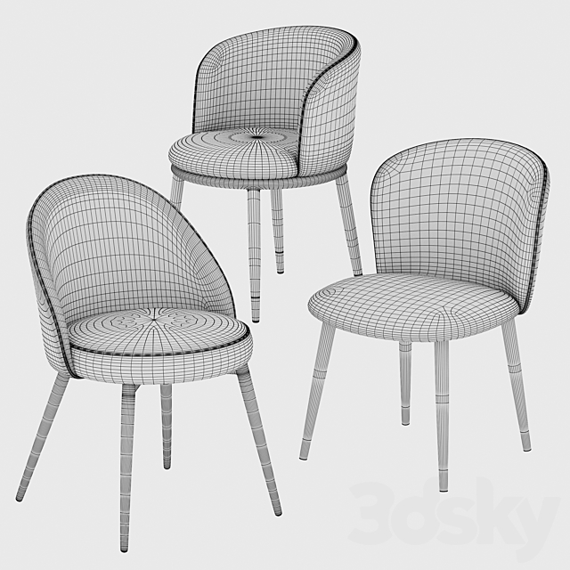 Eichholtz Filmore Cooper Volante chair 3DSMax File - thumbnail 5