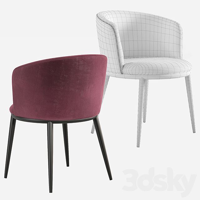 Eichholtz Filmore Dining Chair 3DSMax File - thumbnail 4