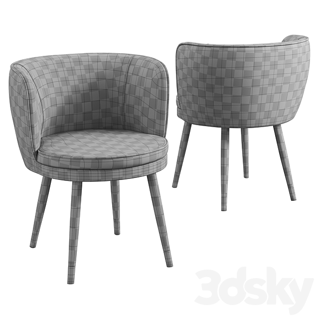 Eichholtz Grenada chair 3DS Max Model - thumbnail 3