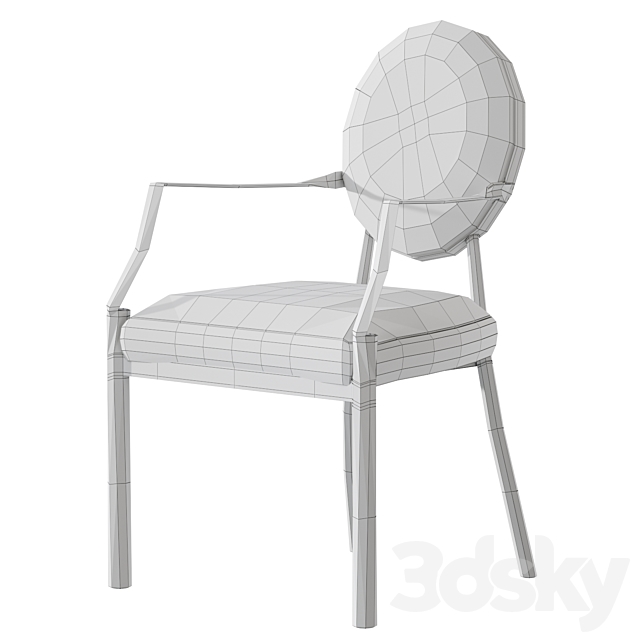 Eichholtz Scribe Dining Chair 3DS Max Model - thumbnail 3