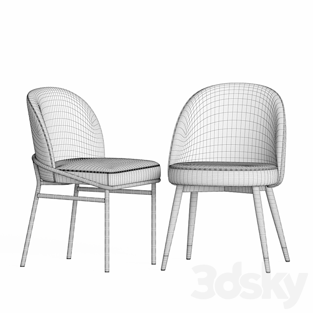 Eichholtz Willis & Cooper Dining Chair Set 3DSMax File - thumbnail 4