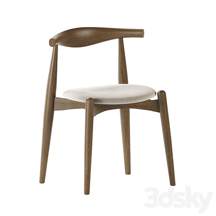 Elbow Dining Chair Carlhansen 3DS Max Model - thumbnail 2