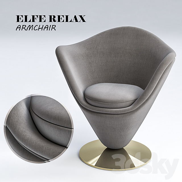 elfe relax armchair 3ds Max - thumbnail 1