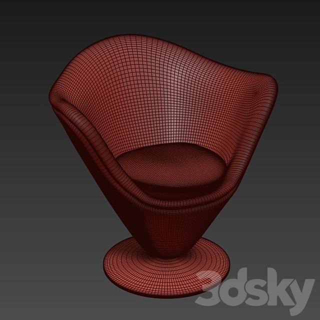 elfe relax armchair 3ds Max - thumbnail 2