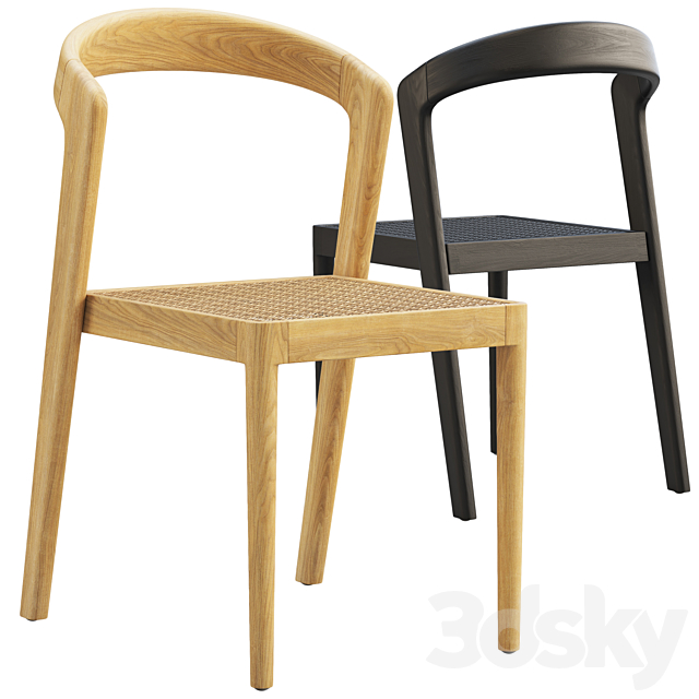 Elise Dining Chairs 3DS Max Model - thumbnail 2