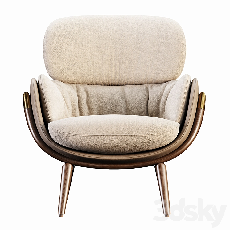 ELYSIA LOUNGE CHAIR 3DS Max Model - thumbnail 2