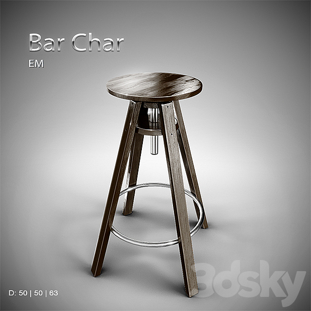 EM _ Bar Chair 3DSMax File - thumbnail 1