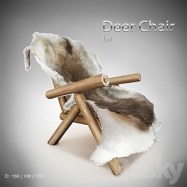 EM _ Deer Chair 3ds Max - thumbnail 1