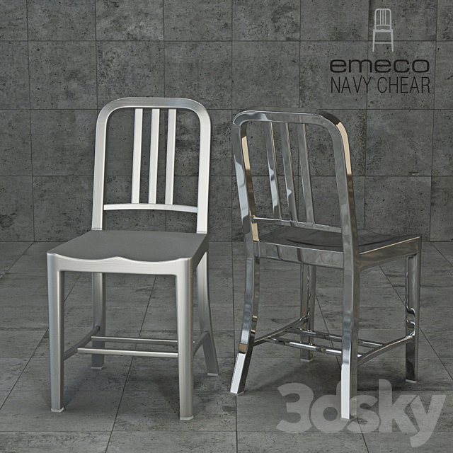 Emeco Navy Chear 3ds Max - thumbnail 1