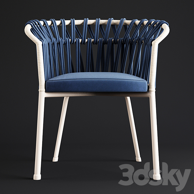 Emma Cross dining armchair by Varaschin 3DSMax File - thumbnail 2