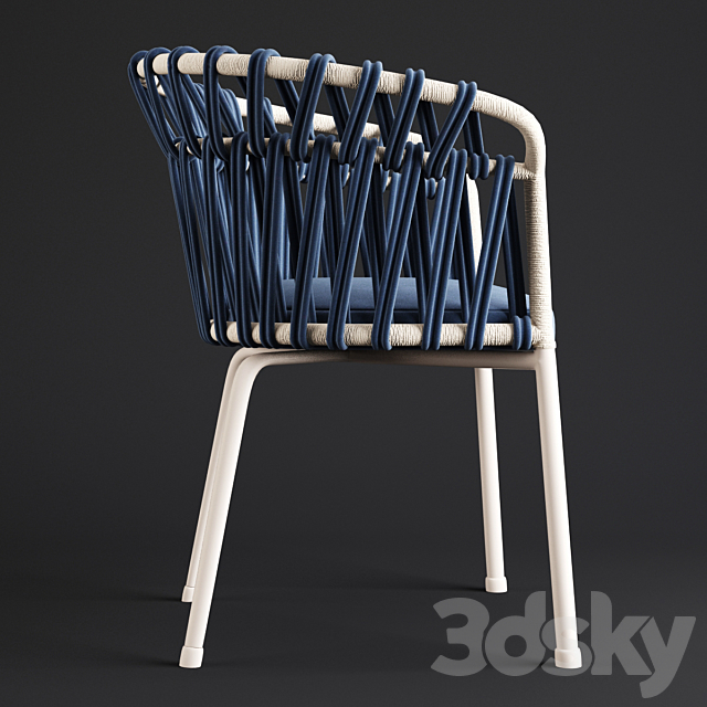 Emma Cross dining armchair by Varaschin 3DSMax File - thumbnail 3