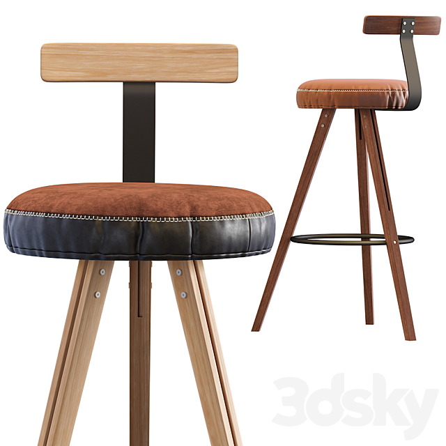 Endo Bar Stool Denver Modern 3DSMax File - thumbnail 2