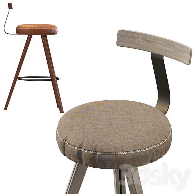 Endo Bar Stool Denver Modern 3DSMax File - thumbnail 3