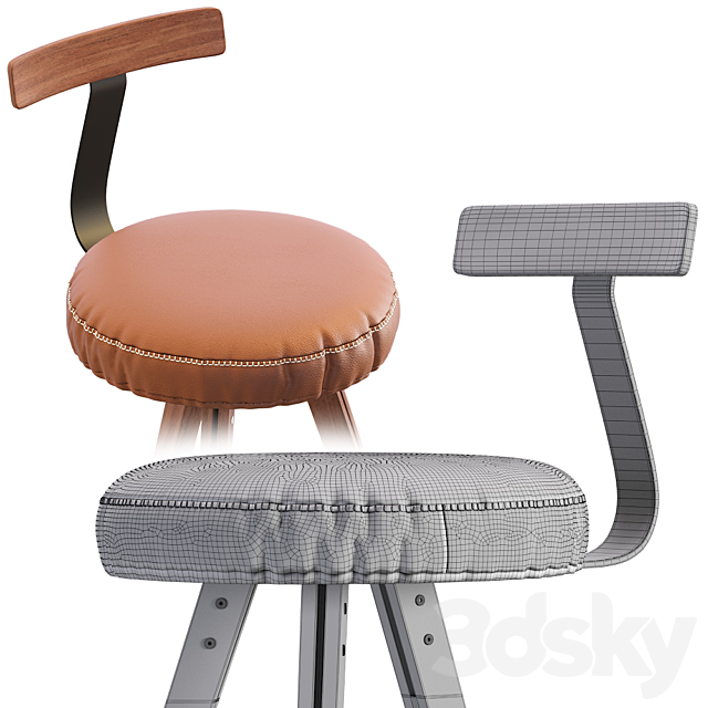 Endo Bar Stool Denver Modern 3DSMax File - thumbnail 5