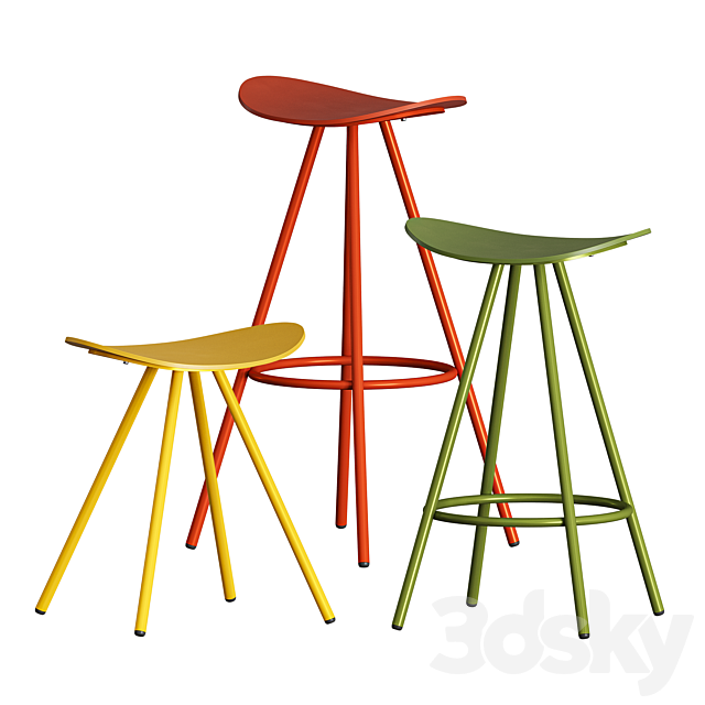 ENEA COMA 4L Stool 3DSMax File - thumbnail 4