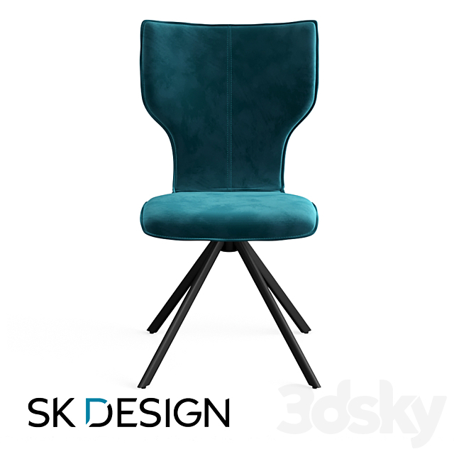 Essen chair with metal support 3DS Max Model - thumbnail 2