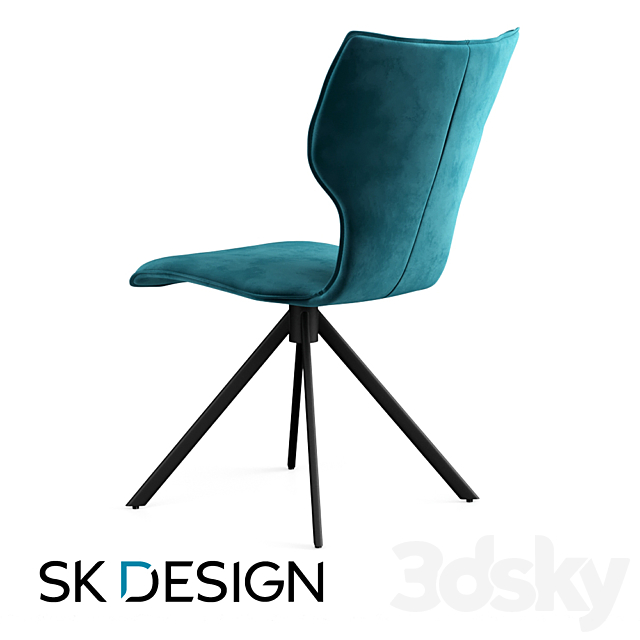 Essen chair with metal support 3DS Max Model - thumbnail 3