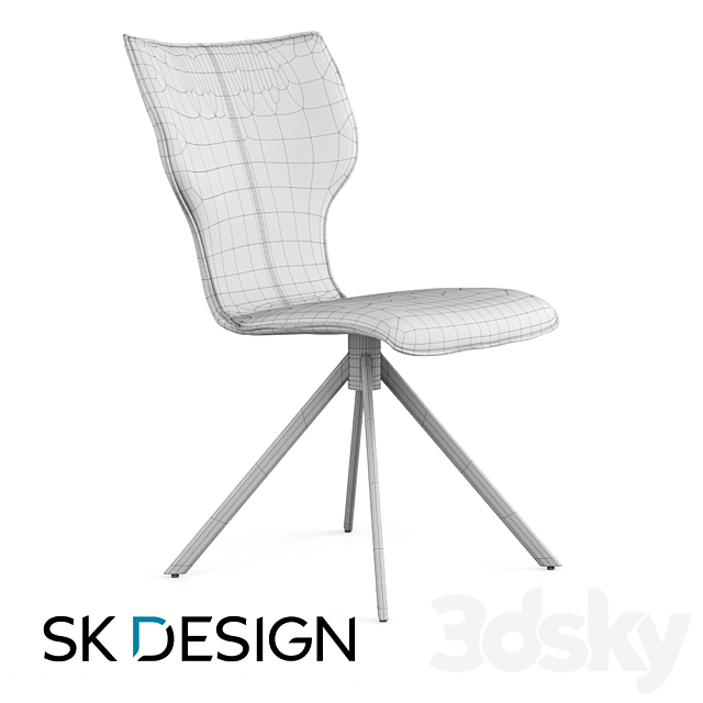 Essen chair with metal support 3DS Max Model - thumbnail 4